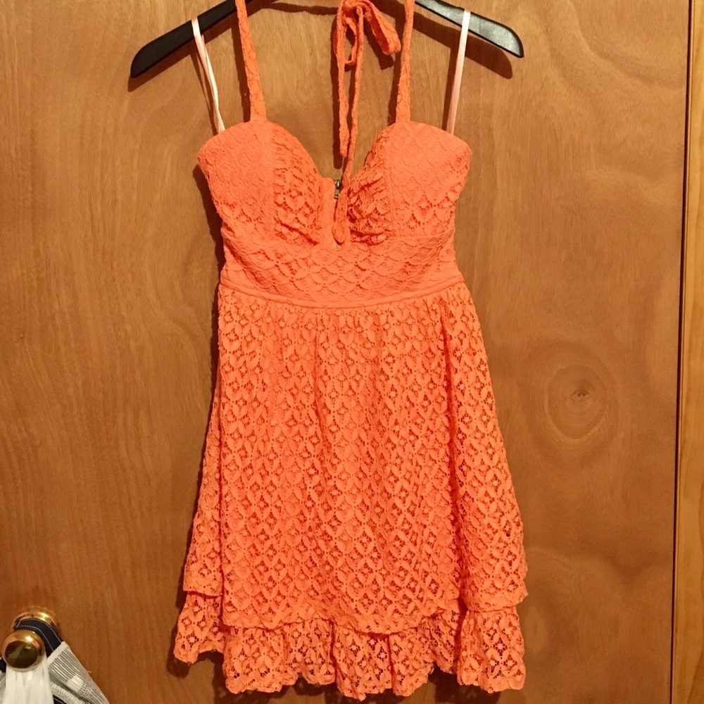 Orange lace sundress